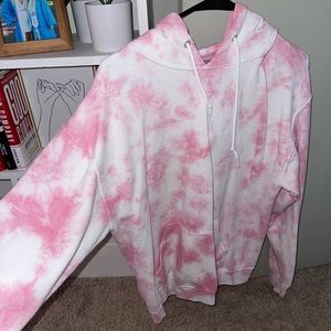 Pink tie dye hoodie